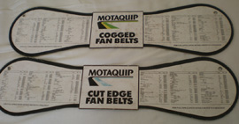 Motaquip fan belt promotional sign