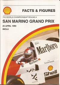 FIA San Marino Grand Prix Facts & Figures Booklet 1993