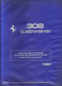 Ferrari 308QV Spare Parts Catalogue No. 361/85