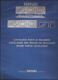 Ferrari 400 Spare Parts Catalogue No. 139/77 1977
