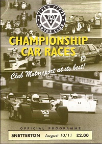 750 Motor Club Race Programme Snetterton