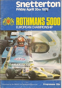F5000 European Championship Programme 1973