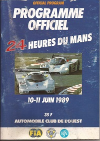 Le Mans 24Hrs Programme 1989