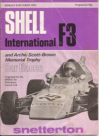 British Formula Three Programme 1972