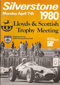 BRDC Historic Race Programme 1980